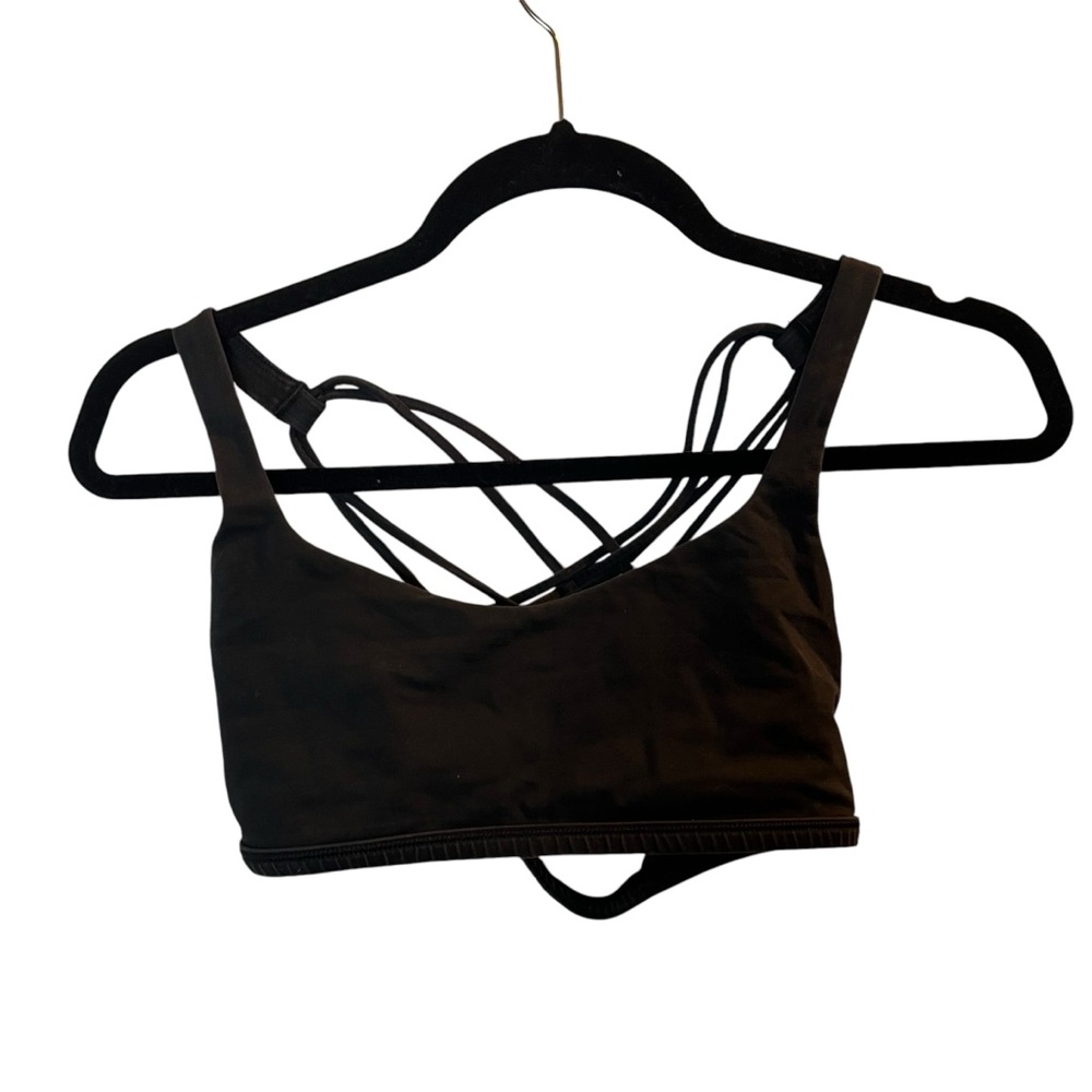 Lululemon Free to Be Black Sports Bra Light Support Size 6